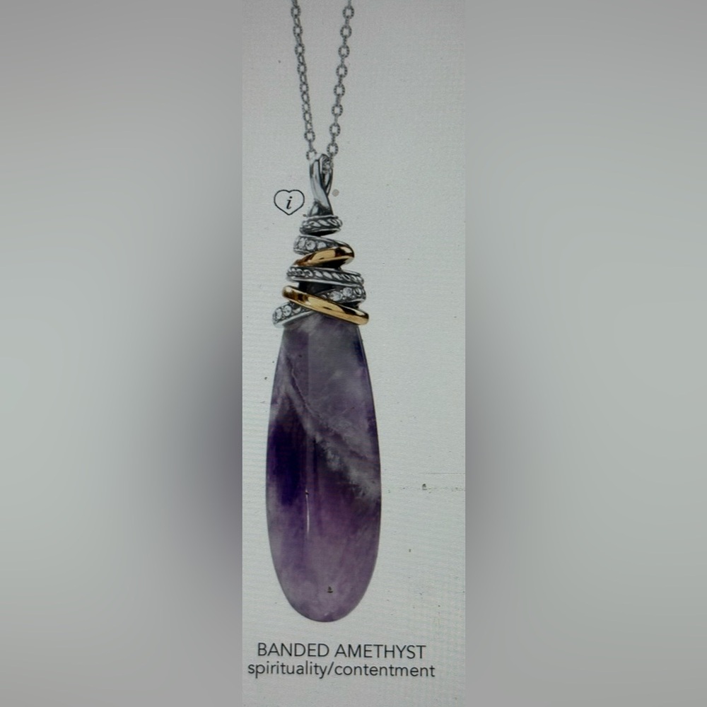 Brighton Neptune’s Rings Pyramid Banded Necklace Amethyst.